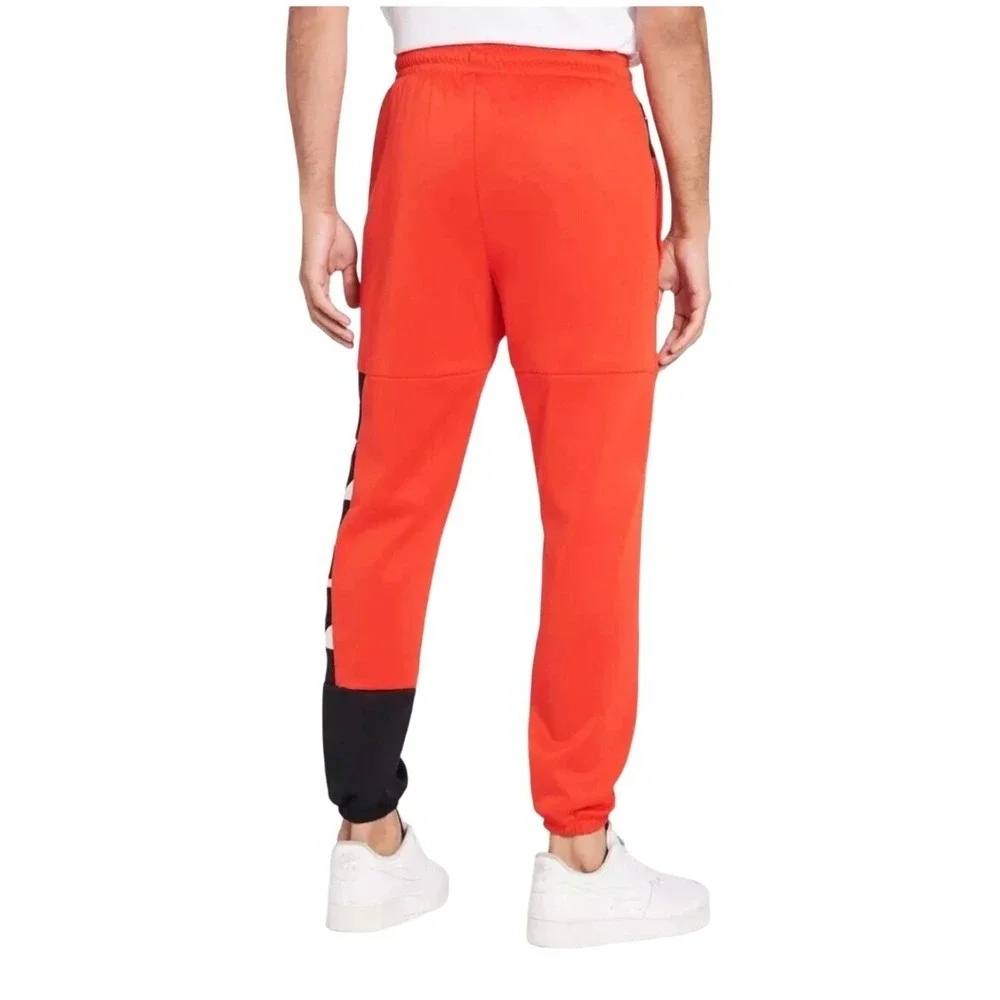 Nike Mens Polyester Therma-FIT Joggers Athletic Streetwear M Red Black